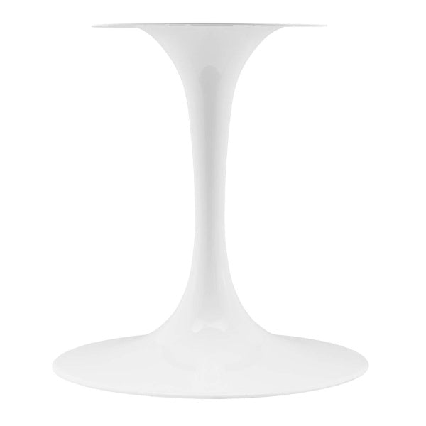 Lippa 78" Oval Artificial Marble Dining Table in White Black By Modway