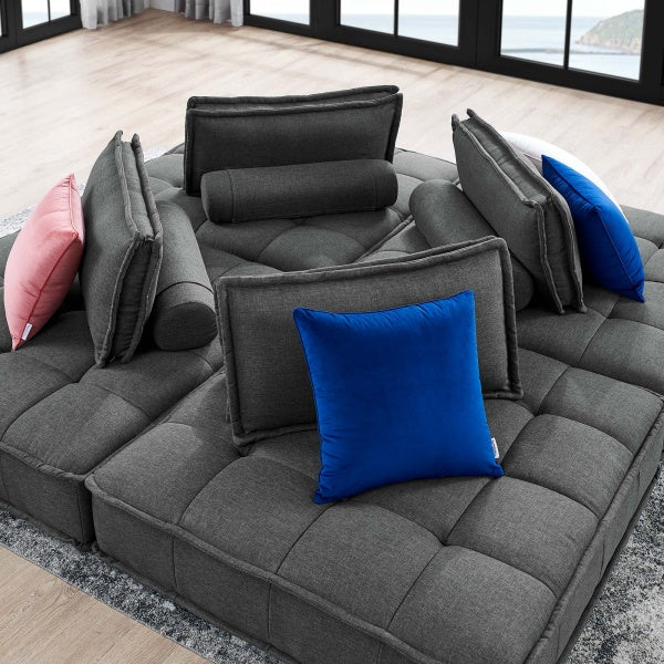 Saunter Tufted Fabric Fabric 4-Piece Sectional Sofa