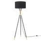 Audrey Standing Floor Lamp in Black | Satin by Modway