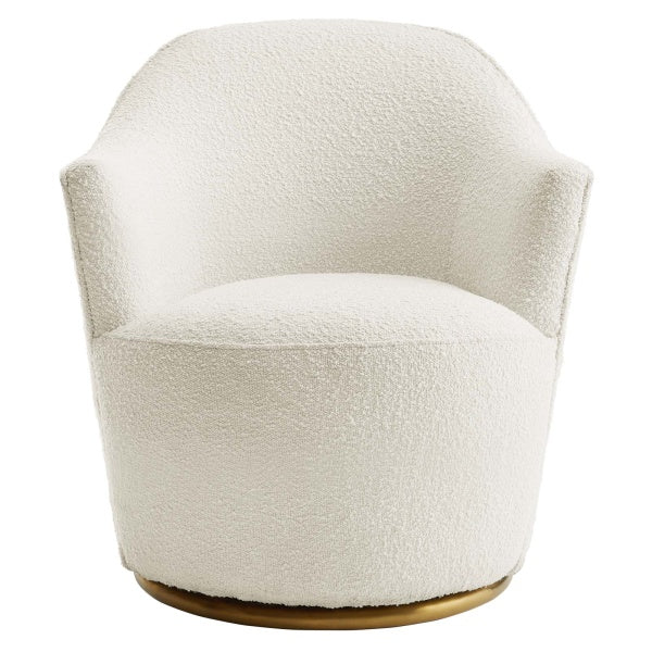 Nora Boucle Upholstered Swivel Chair by Modway