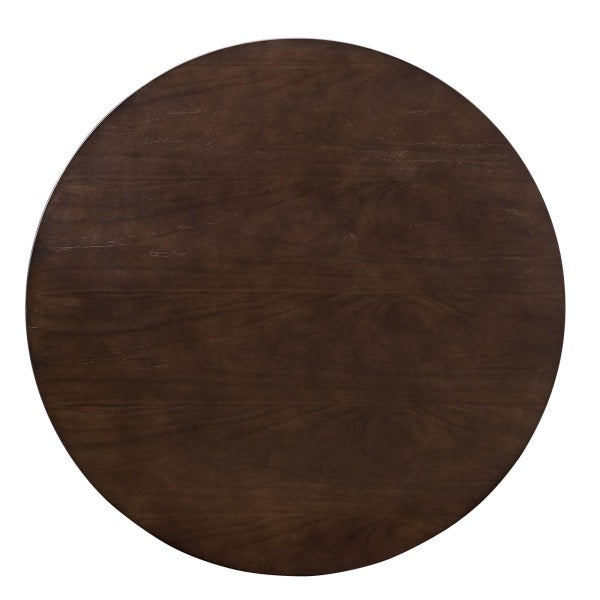 Tupelo 36" Dining Table Gold Cherry Walnut By Modway