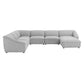 Comprise 7-Piece Sectional Sofa Light Gray | Polyester by Modway