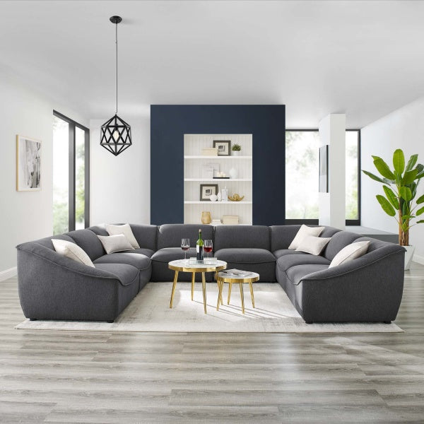 Comprise 8-Piece Sectional Sofa in Charcoal by Modway