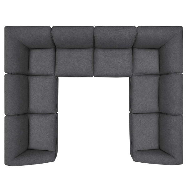 Comprise 8-Piece Sectional Sofa in Charcoal by Modway