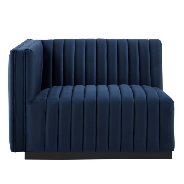 Conjure Channel Tufted Performance Velvet Left-Arm Chair by Modway