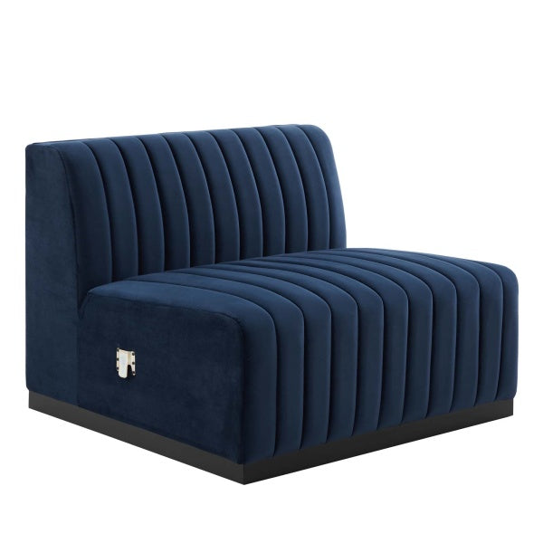 Conjure Channel Tufted Performance Velvet Armless Chair by Modway