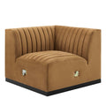 Conjure Channel Tufted Performance Velvet Left Corner Chair by Modway
