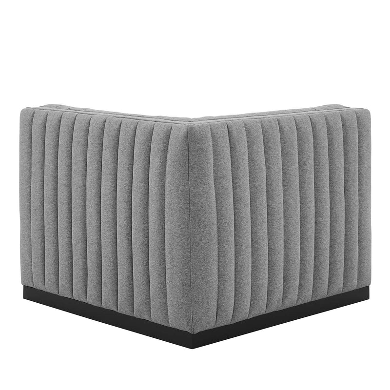 Conjure Channel Tufted Upholstered Fabric Left Corner Chair by Modway
