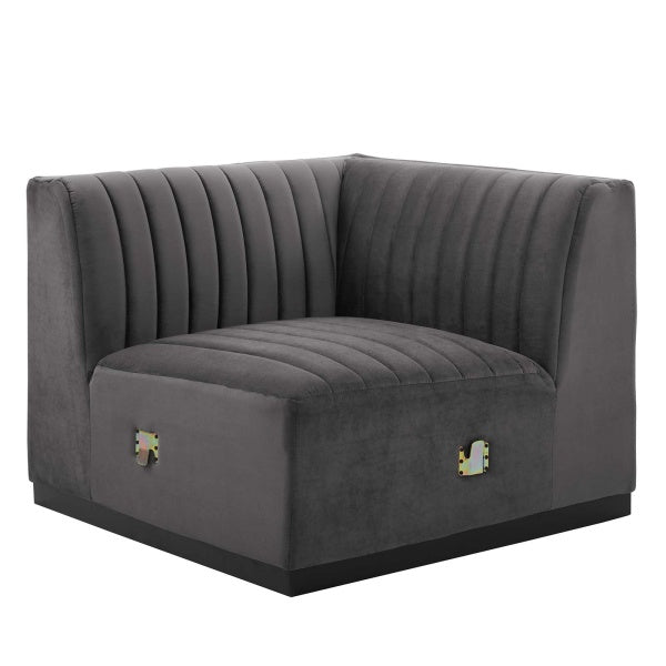 Conjure Channel Tufted Performance Velvet Right Corner Chair by Modway