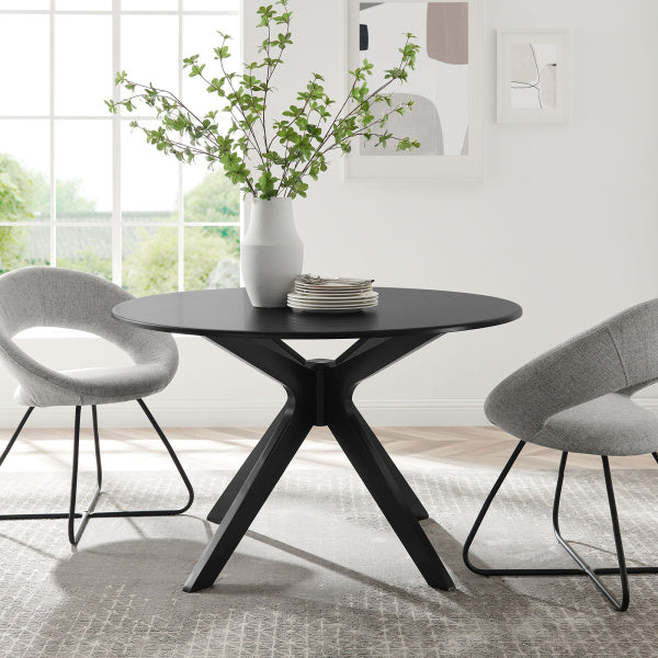 Traverse 47" Dining Table in Black Black By Modway