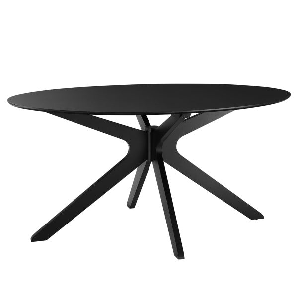 Traverse 63" Oval Dining Table in Black Black By Modway