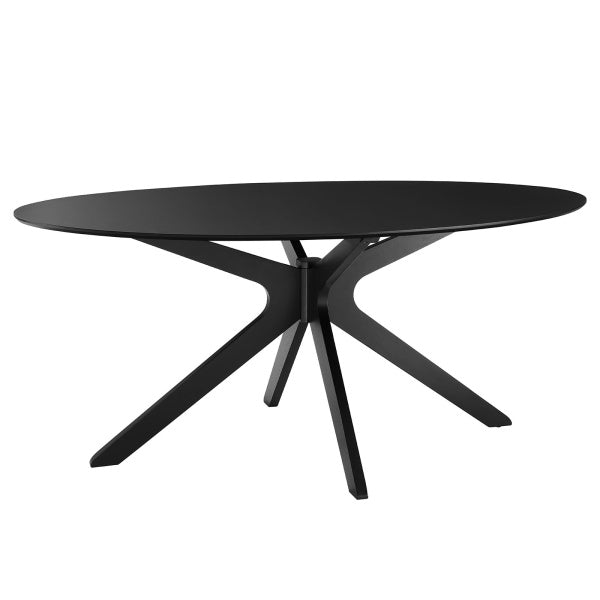 Traverse 71" Oval Dining Table in Black Black By Modway