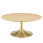 Lippa 36" Wood Coffee Table Gold Natural By Modway