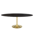 Lippa 78" Oval Artificial Marble Dining Table By Modway