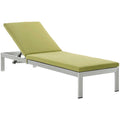 Shore Outdoor Patio Aluminum Chaise with Cushions by Modway