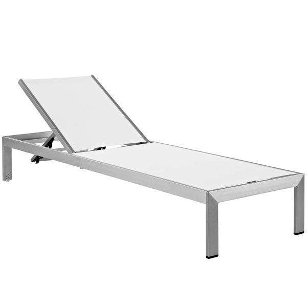 Shore Outdoor Patio Aluminum Chaise with Cushions by Modway