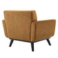 Engage Performance Velvet Armchair in Cognac by Modway