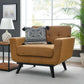 Engage Performance Velvet Armchair in Cognac by Modway