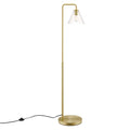Element Transparent Glass Glass and Metal Floor Lamp by Modway