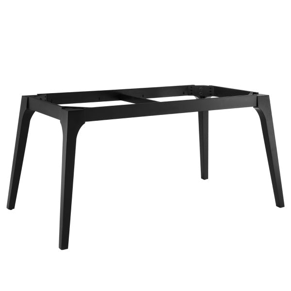 Juxtapose 63" Rectangular Performance Artificial Marble Dining Table in Black White By Modway