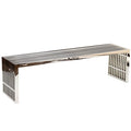 Gridiron Large Stainless Steel Benchby Modway