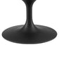 Lippa 28" Round Terrazzo Coffee Table in Black White by Modway