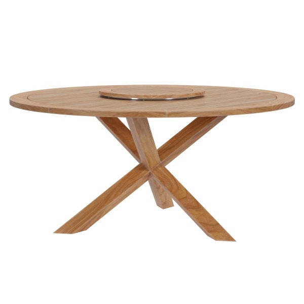 Wellspring 63" Outdoor Patio Teak Wood Dining Table By Modway