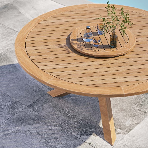 Wellspring 63" Outdoor Patio Teak Wood Dining Table By Modway