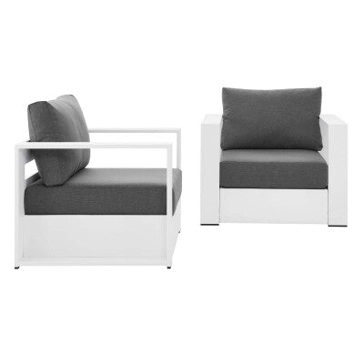 Tahoe Outdoor Patio Powder-Coated Aluminum 2-Piece Armchair Set