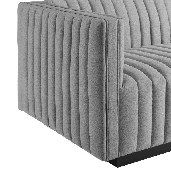 Conjure Channel Tufted Upholstered Fabric 6-Piece U-Shaped Sectional