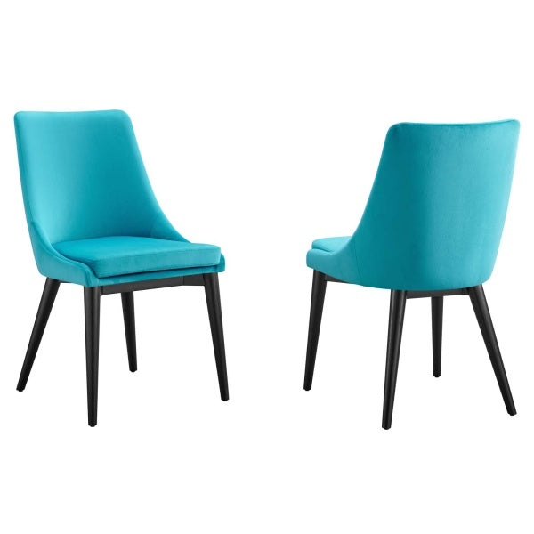 Viscount Accent Performance Velvet Dining Chairs - Set of 2 By Modway