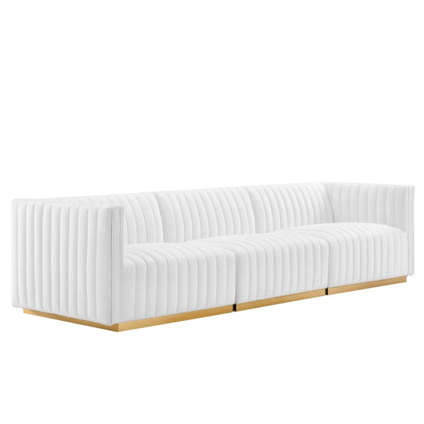 Conjure Channel Tufted Performance Velvet Sofa By Modway