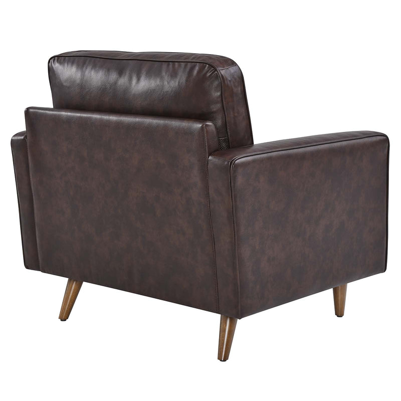 Valour Leather Armchair By Modway
