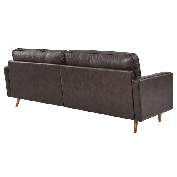Valour 88" Leather Sofa By Modway