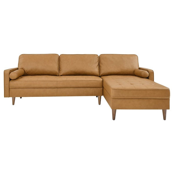 Valour 98" Leather Sectional Sofa