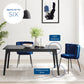 Juxtapose 63" Dining Table in Black Black By Modway