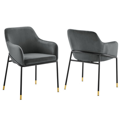 Jovi Performance Velvet Dining Armchair Set of 2 By Modway