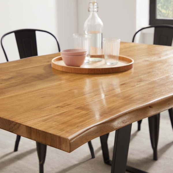 Viggo 60" Live Edge Acacia Wood Dining Table By Modway