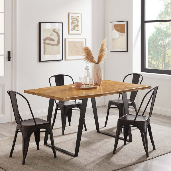 Viggo 60" Live Edge Acacia Wood Dining Table By Modway