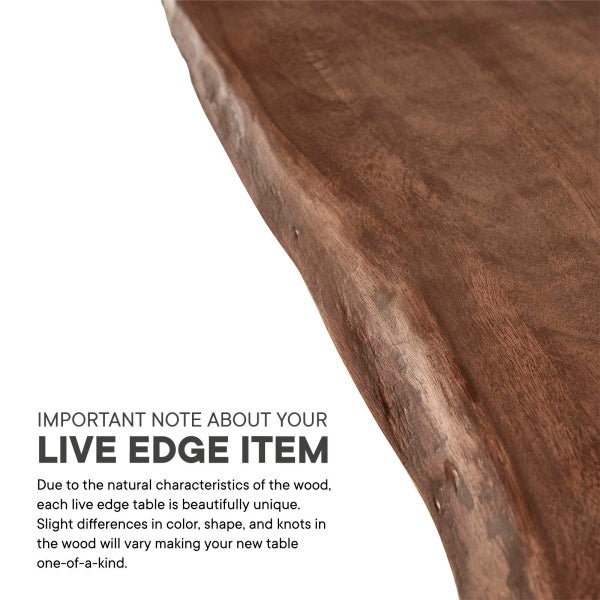 Viggo 74" Live Edge Acacia Wood Dining Table By Modway