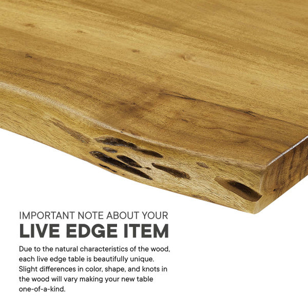 Viggo 96" Live Edge Acacia Wood Dining Table By Modway