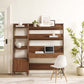 Bixby 2-Piece Wood Office Desk and Bookshelf