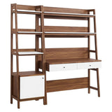 Bixby 2-Piece Wood Office Desk and Bookshelf