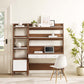 Bixby 2-Piece Wood Office Desk and Bookshelf