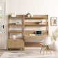 Bixby 2-Piece Wood Office Desk and Bookshelf