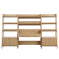 Bixby 3-Piece Wood Office Desk and Bookshelf