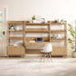 Bixby 3-Piece Wood Office Desk and Bookshelf