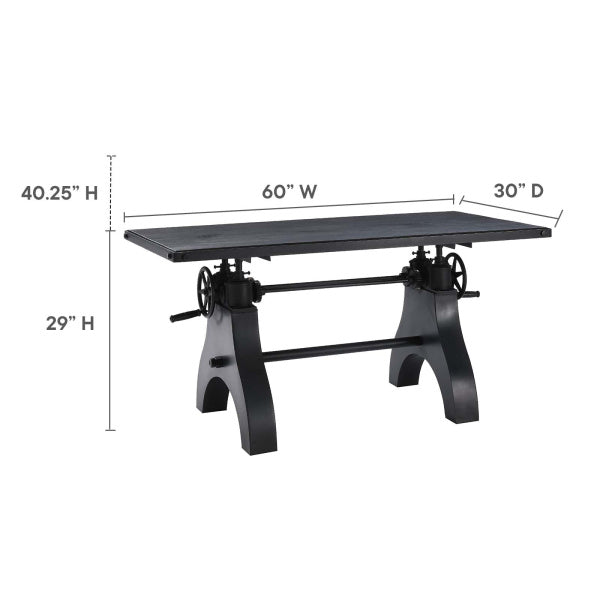Genuine 60" Adjustable Height Dining Table and Computer Desk By Modway