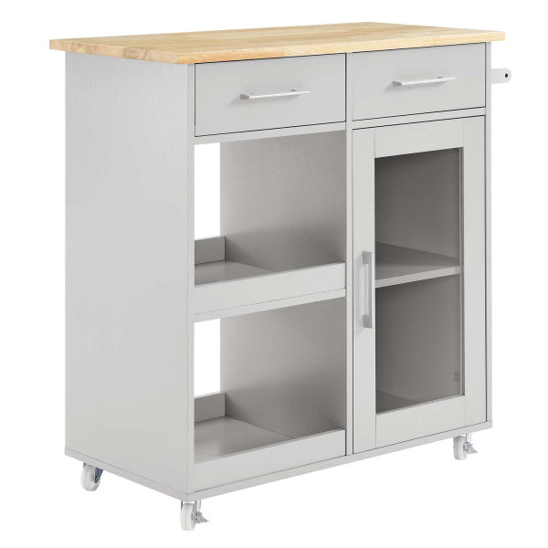 Culinary Kitchen Cart With Towel Bar