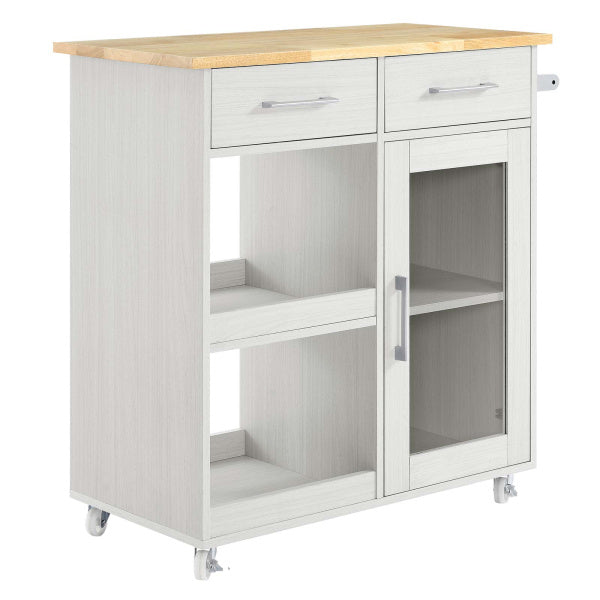 Culinary Kitchen Cart With Towel Bar